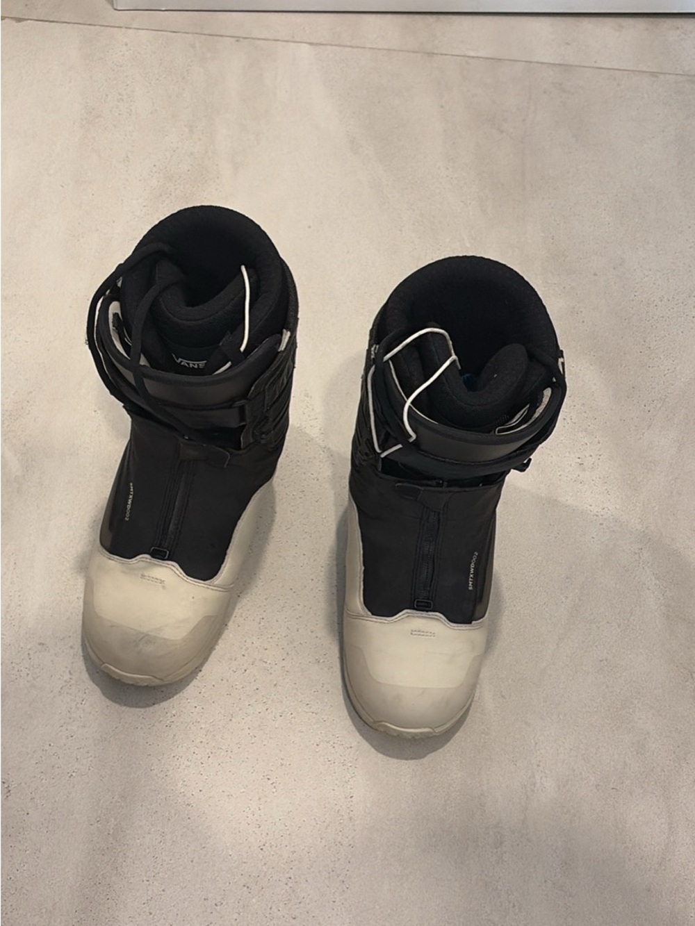Vans Black and White Snow Boots